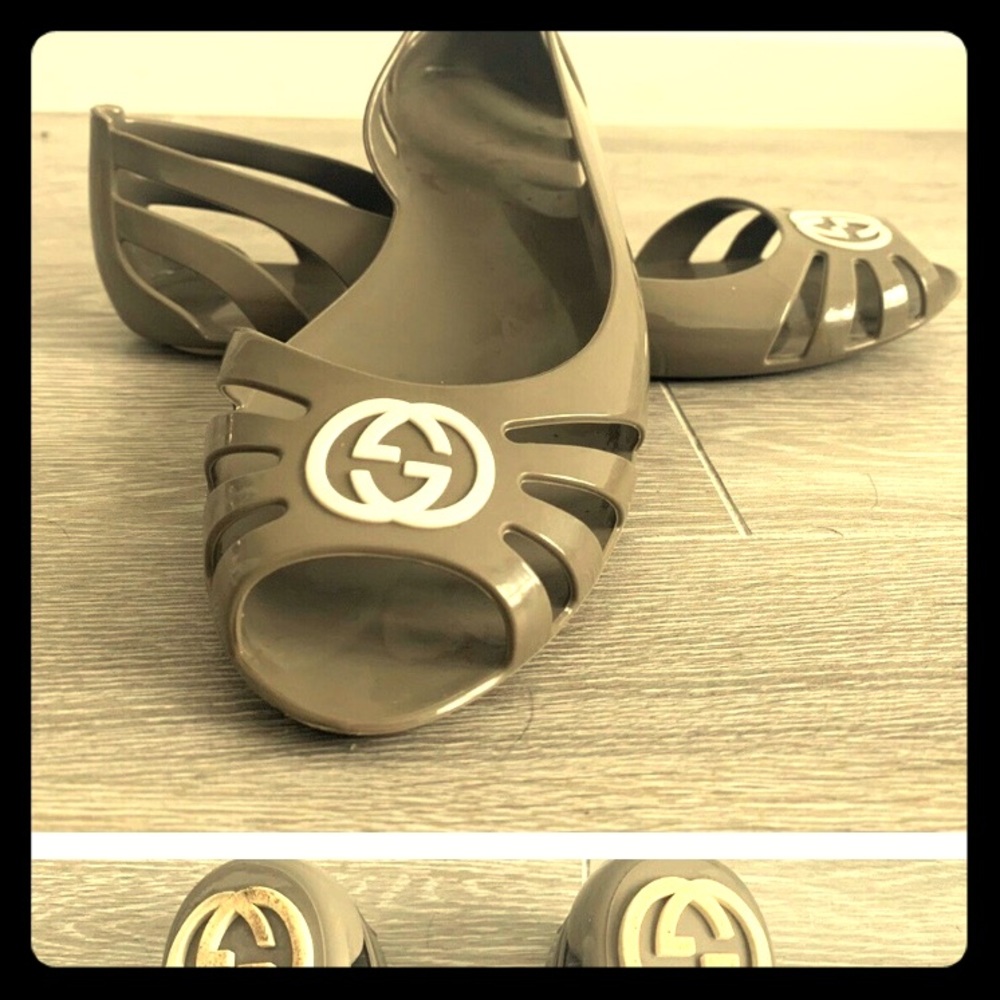 Authentic Gucci rubber flats